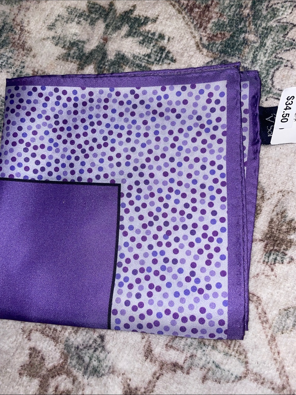Purple Polka Dot Kids Scarf